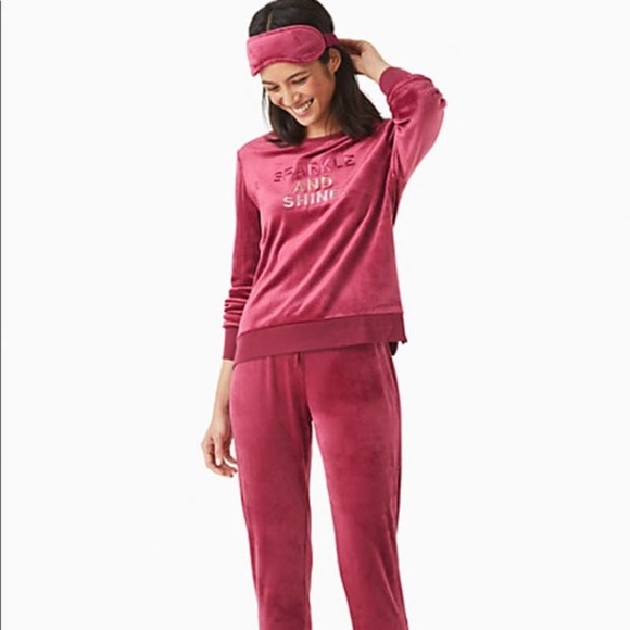 kate spade Other - Kate Spade Velour Jogger Pajamas Med NWOT